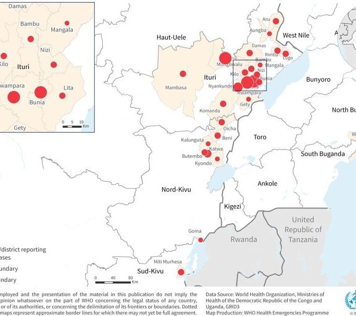 Brote de ébola por el virus Bundibugyo se extiende en el este del Congo y registra casos en Uganda