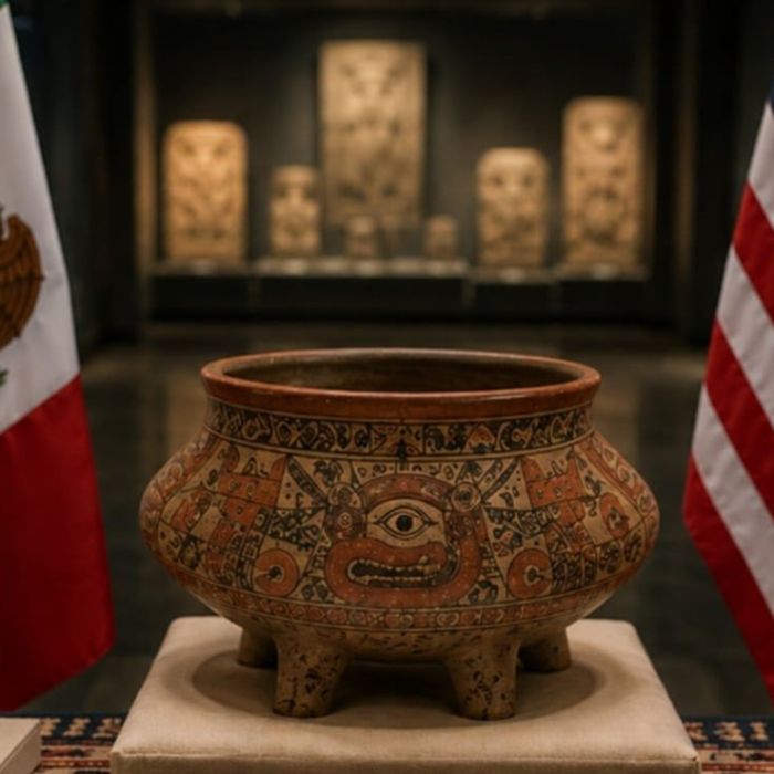 Estados Unidos devuelve a México un brasero maya y un tecomate de Paquimé